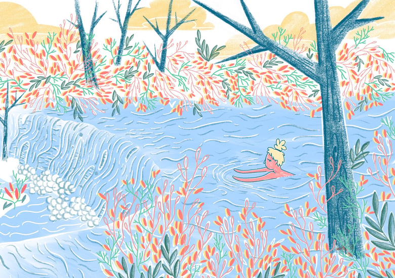 Image of Wild Swimming A4 Print
