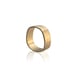 Image of wide hammered band in 14k yellow gold, finger shaped design