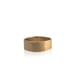 Image of wide hammered band in 14k yellow gold, finger shaped design