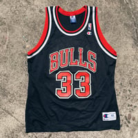 Image 1 of Original 90’s Champion Bulls Pippen Alternate Jersey.