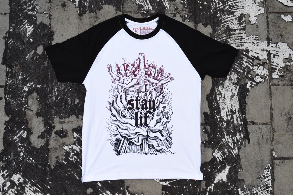 Stay Lit White Raglan T-Shirt