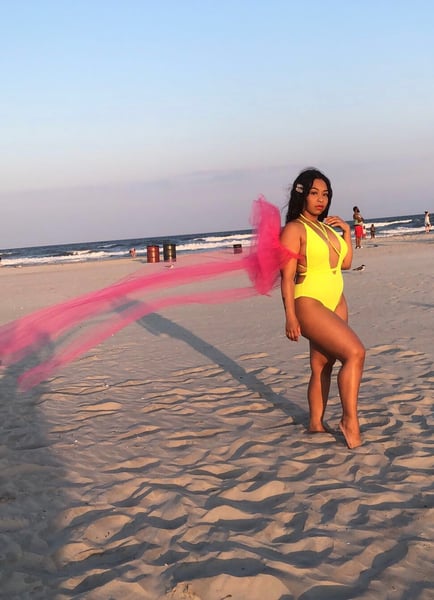 Image of Neon Multi Tie One Piece BathingSuit!