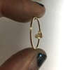 dainty heart gold ring