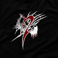 Image 2 of NECROVORE - N LOGO - EQUITANT 2017 (WHITE & RED PRINT)