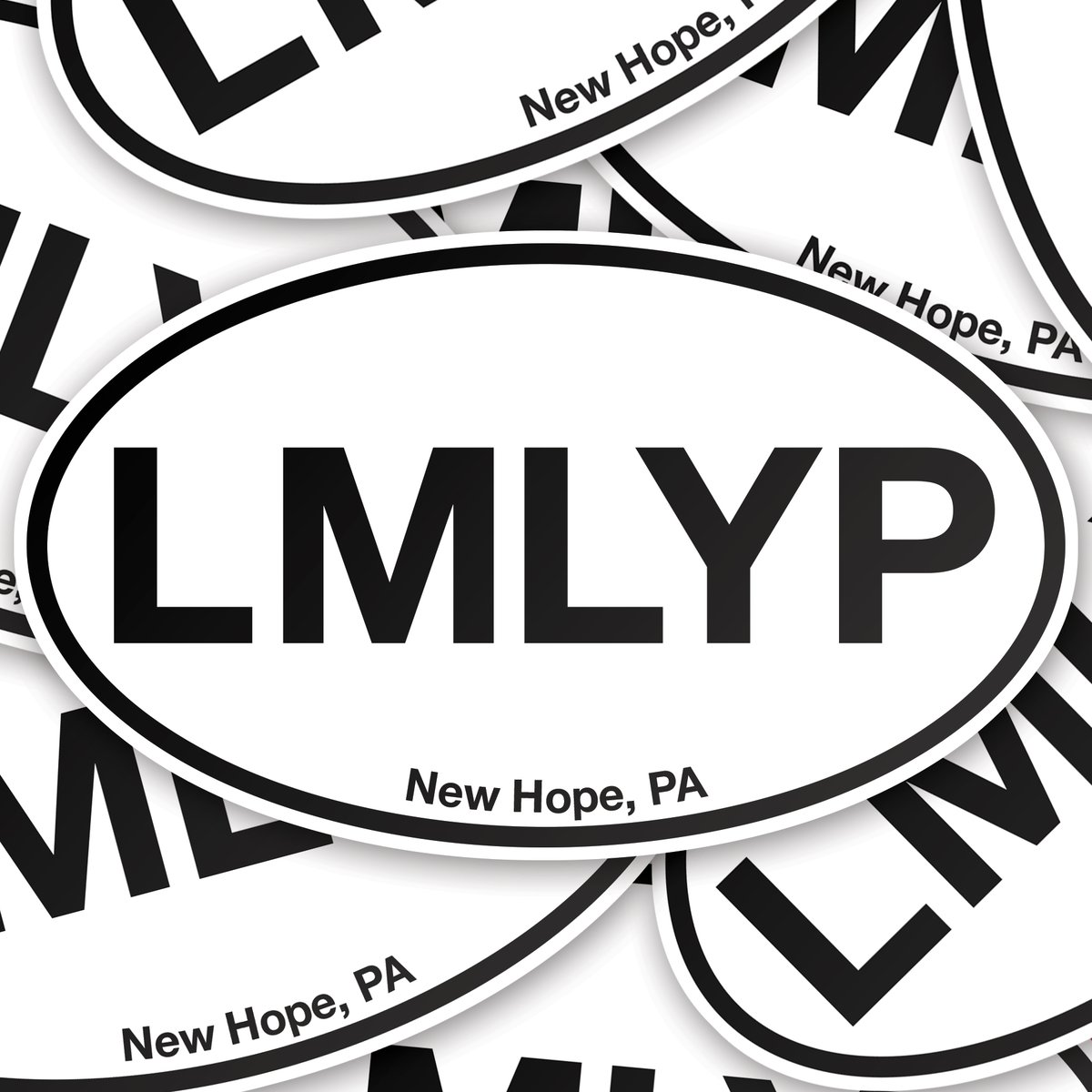 “LMLYP” oval vinyl sticker 