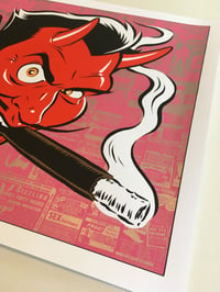 Image 3 of SMOKING DEVIL silkscreen print