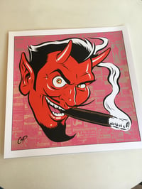 Image 2 of SMOKING DEVIL silkscreen print