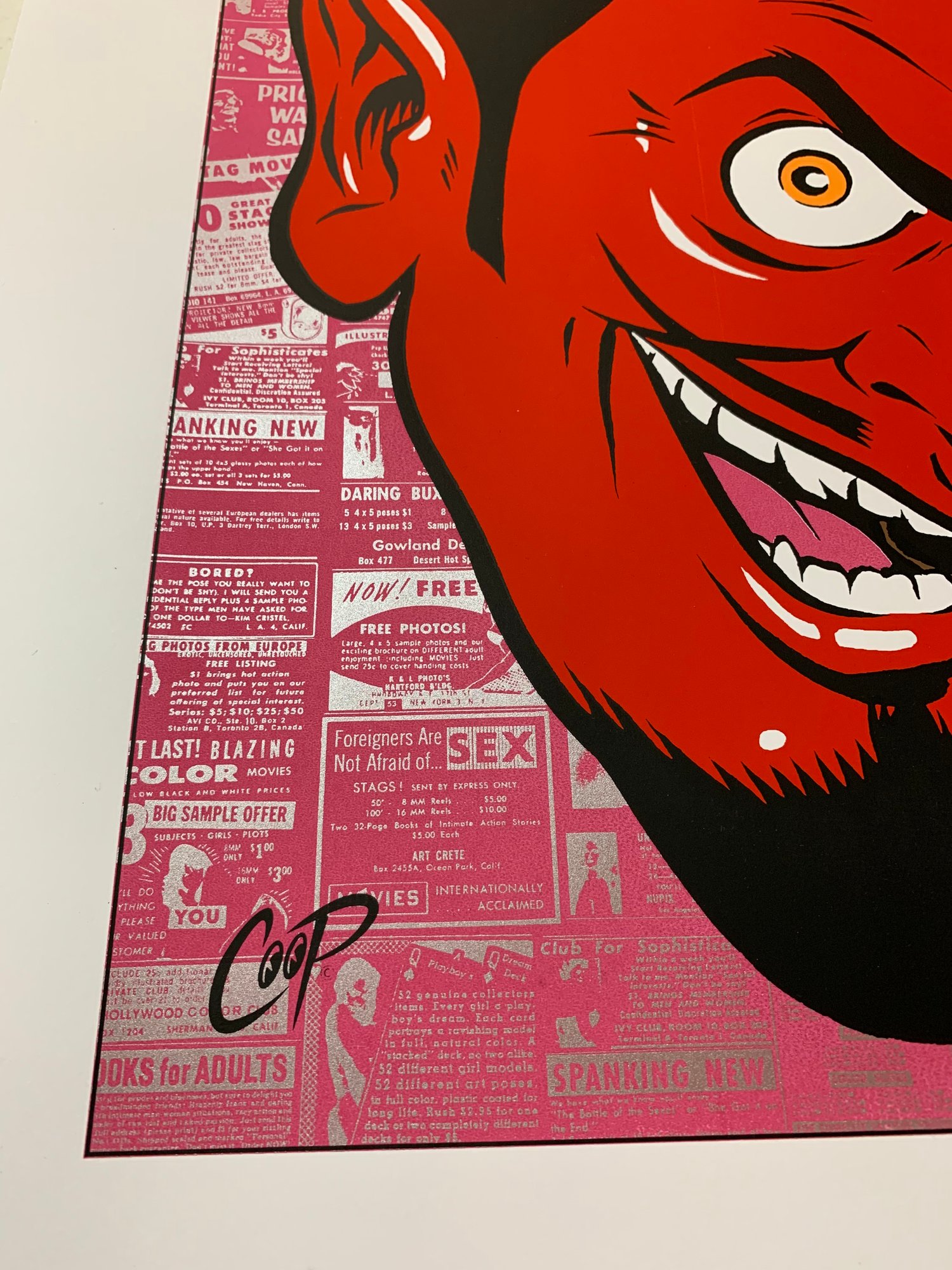 Image of SMOKING DEVIL silkscreen print