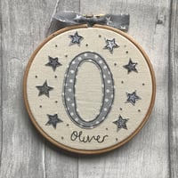 Image 2 of Initial and star hoop 