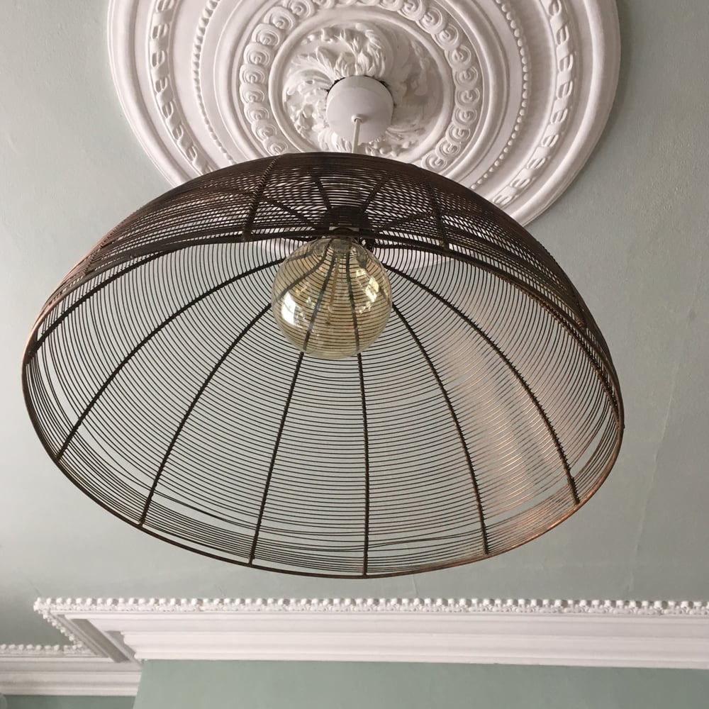 Image of 50cm Diameter Copper Cage Shade