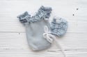 Alessia blue III romper or bonnet / two sizes