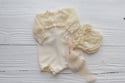 Irene romper and bonnet set / two sizes