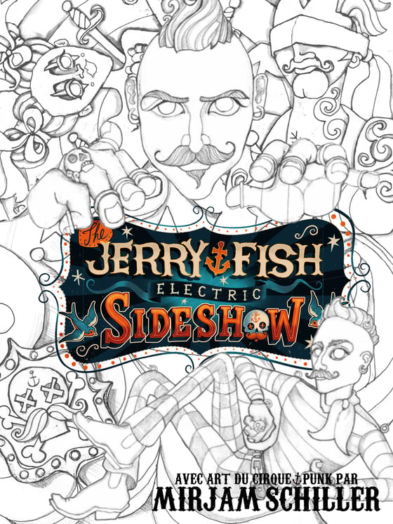 Image of The Jerry Fish Electric Sideshow Colouring Book