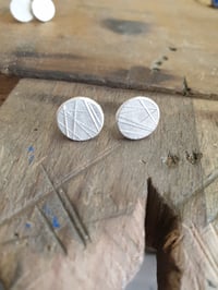 Image 2 of Textured silver studs
