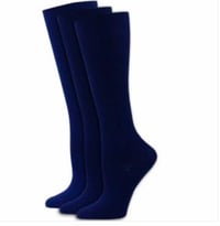 3PK Solid Navy Compression Socks 