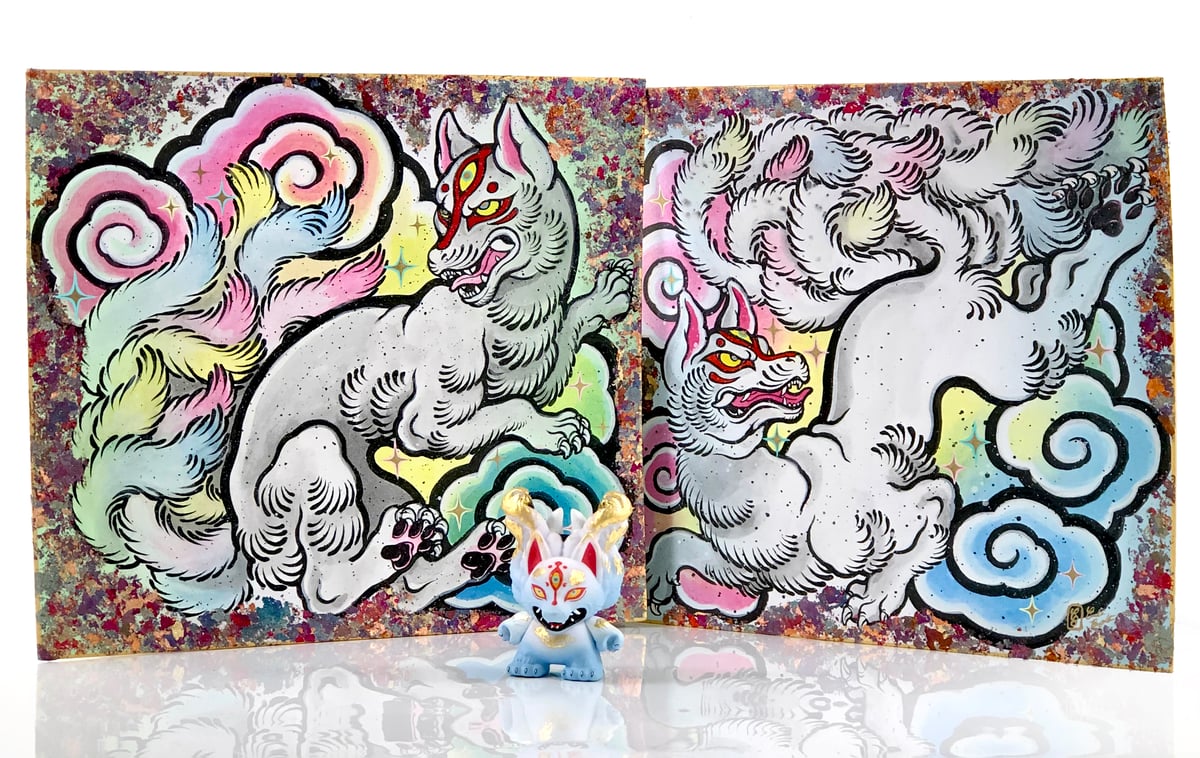 Image of Kyuubi Painting and 3" Dunny