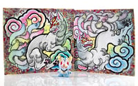 Image 1 of Kyuubi Painting and 3" Dunny