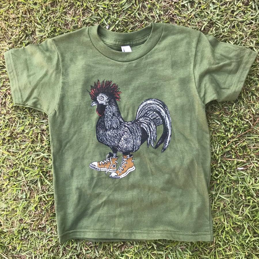 Image of Youth Cluck Taylor on Army Green 