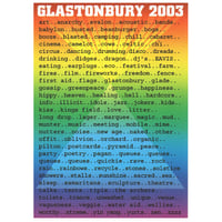 Limited Edition Glastonbury Postcard | Words 2003