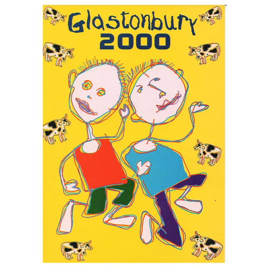 Image of Limited Edition Glastonbury Postcard | Cow Dancers 2000