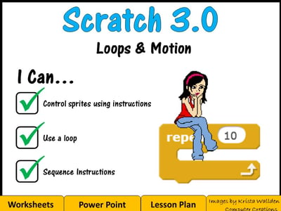 Image of Scratch Coding Programming - Loops & Motion Commands (Scratch 3.0)