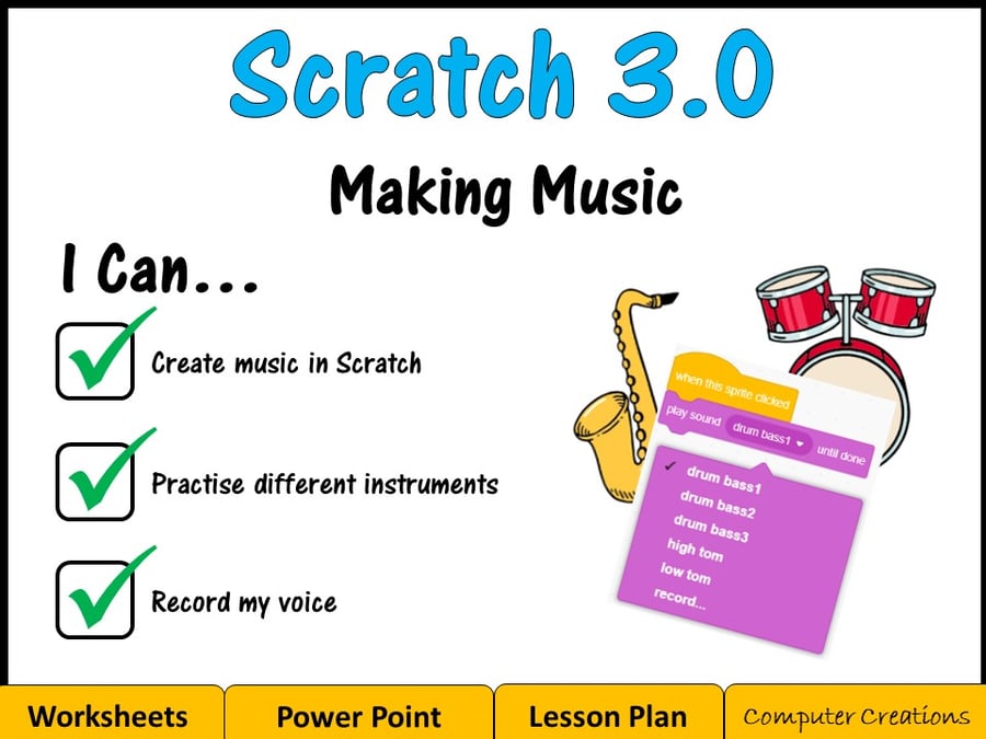 Image of Scratch Coding Programming - Making Music (Scratch 3.0)