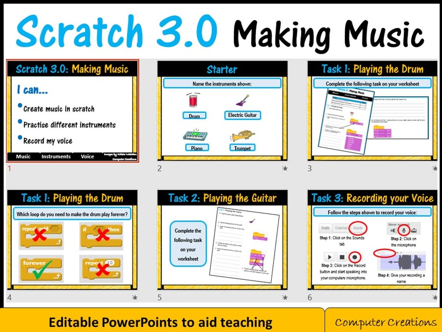 Image of Scratch Coding Programming - Making Music (Scratch 3.0)