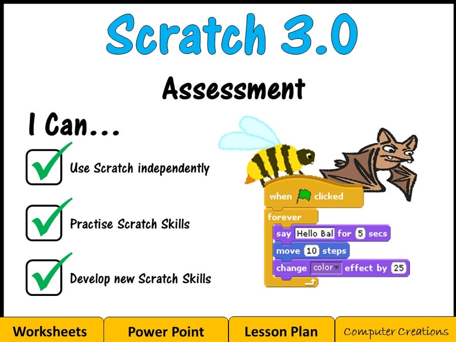 Image of Scratch Coding Programming - Assessment Lesson (Scratch 3.0)