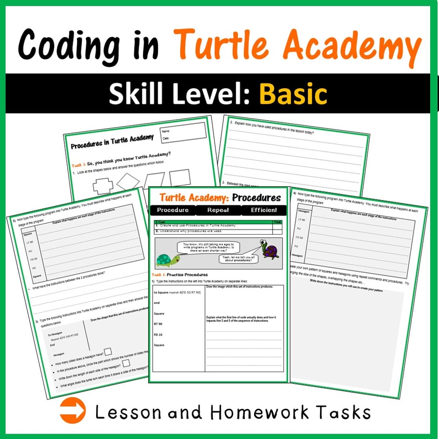 Image of Coding in Turtle Academy: Creating Procedures to create Shapes (Maths)
