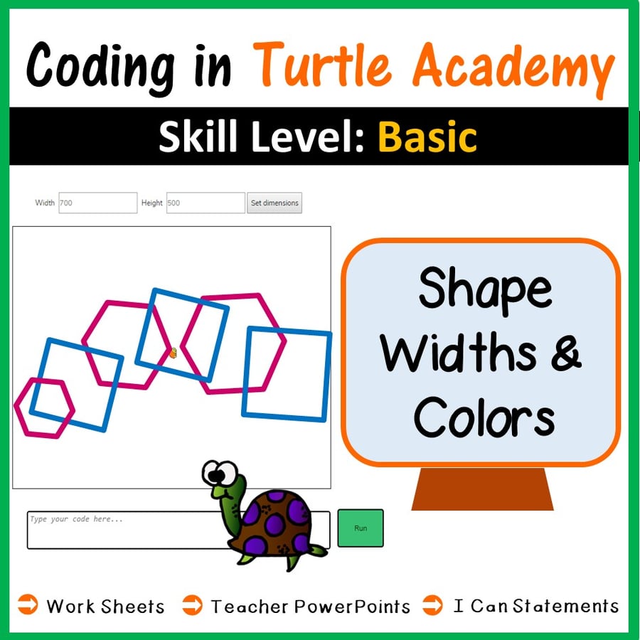 Image of Coding in Turtle Academy: Types of Triangles & Angles (Maths)