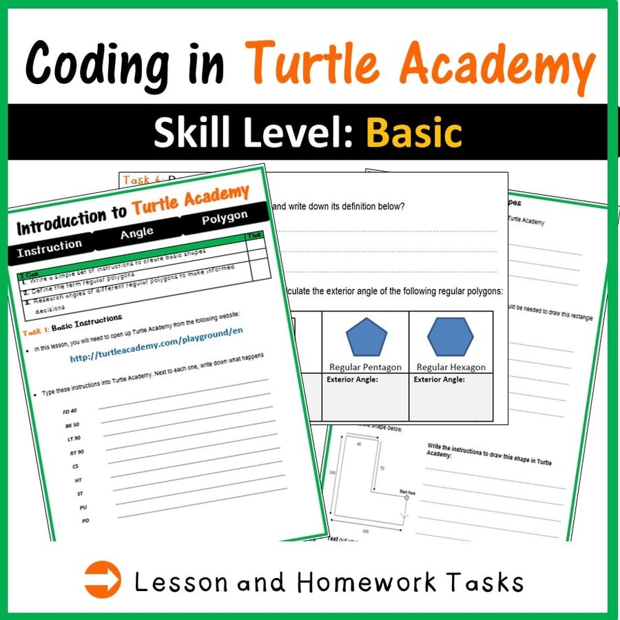 Image of Coding in Turtle Academy/Logo: The Ultimate Lesson Plans Bundle (Coding & Maths)