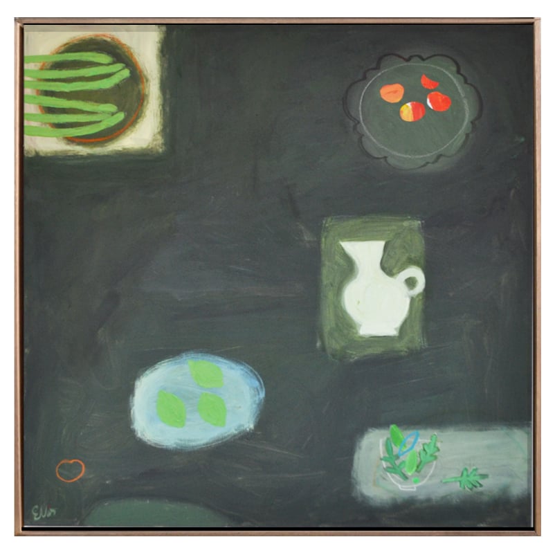 Image of Huge Painting, 'When Air is Green like Mosses,' Poppy Ellis