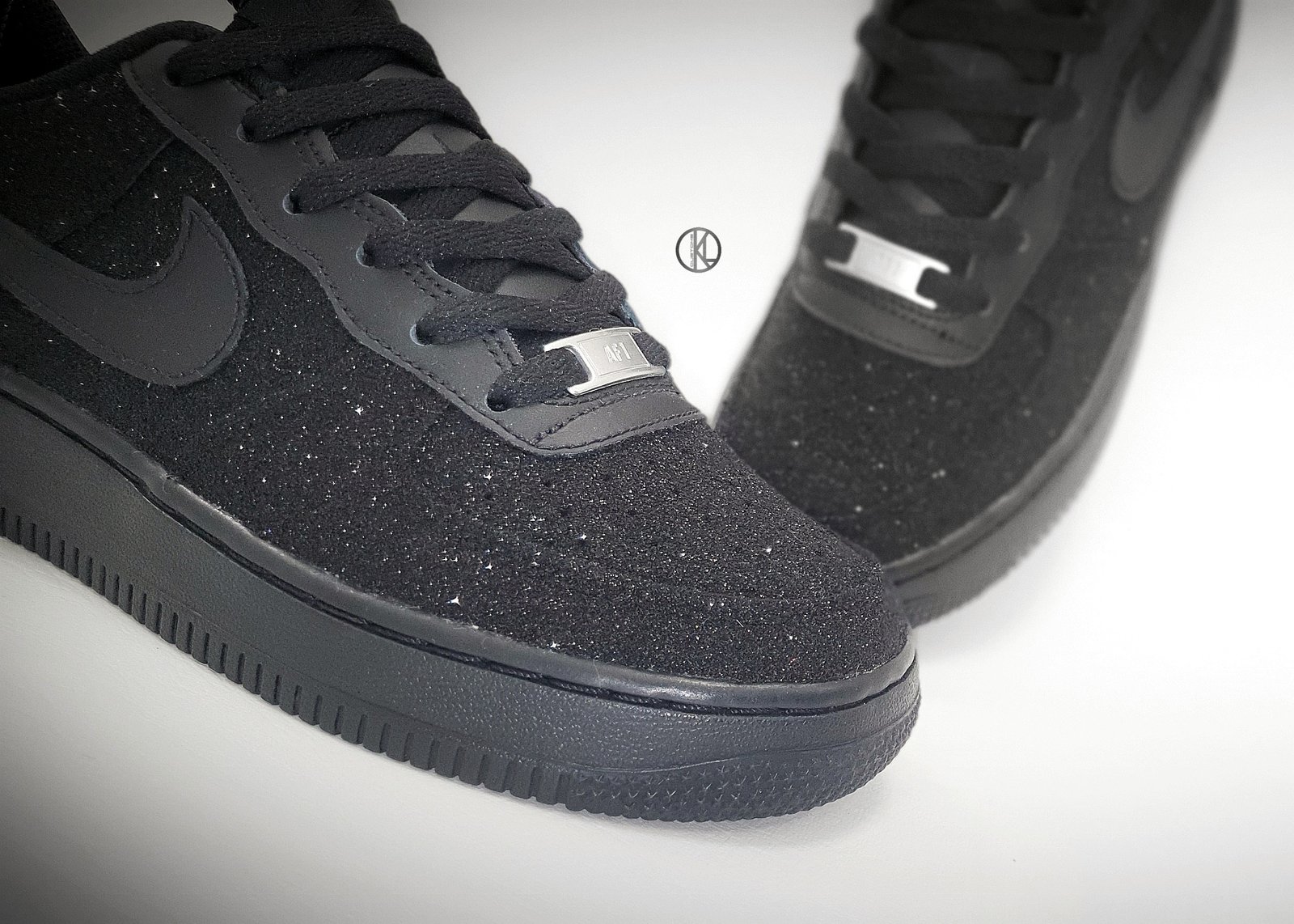 black air force 1 with glitter