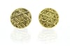 Trigon Pattern studs in solid 18ct gold