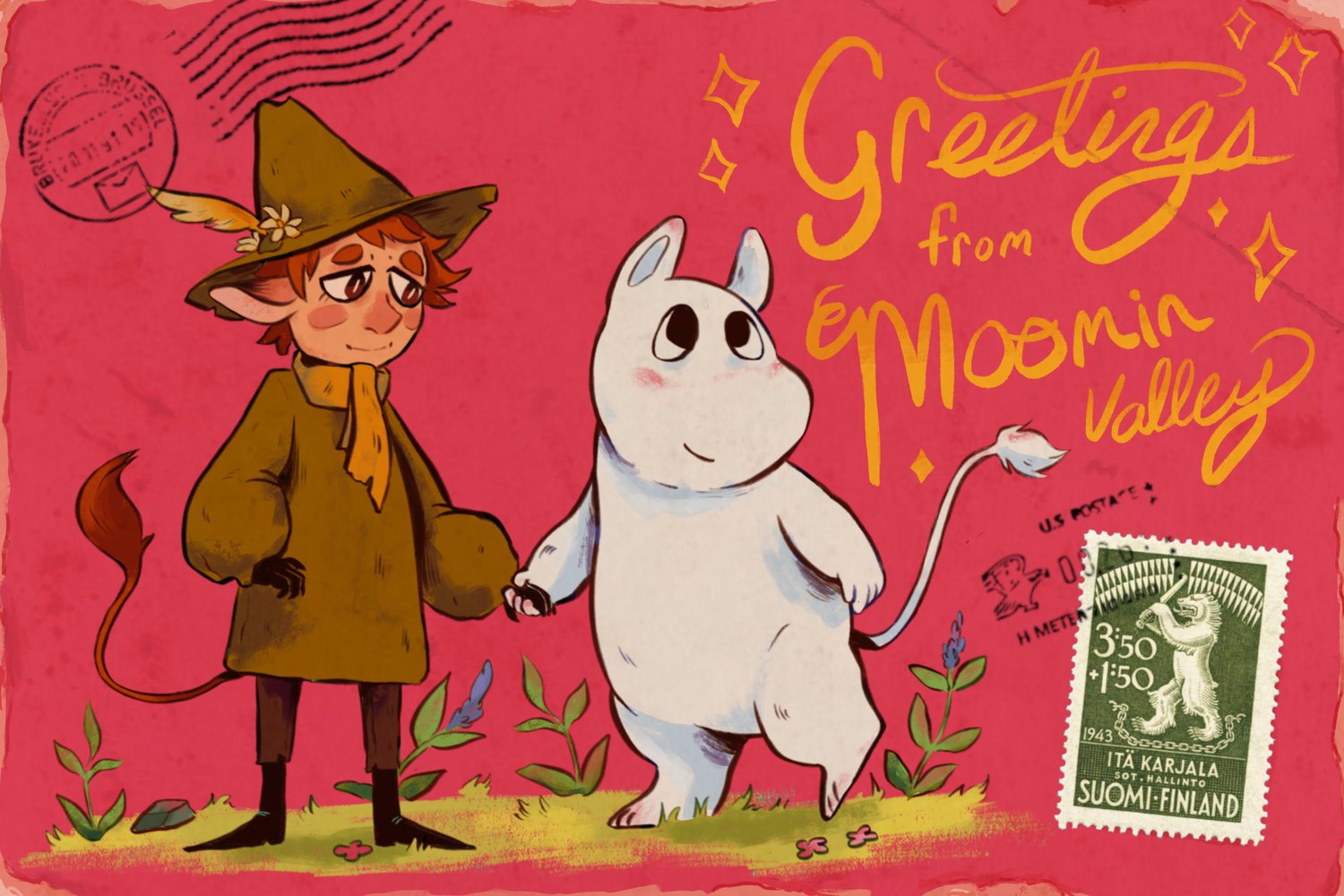 Image of Moomin Mini Print (Pre Order)