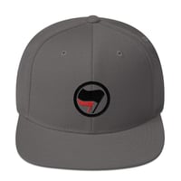 Image 1 of Red Black Flag Antifa Hat