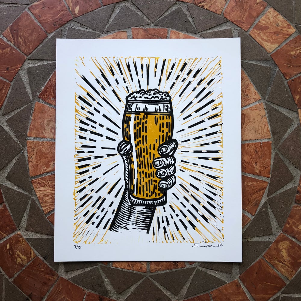 Image of Beer pint print