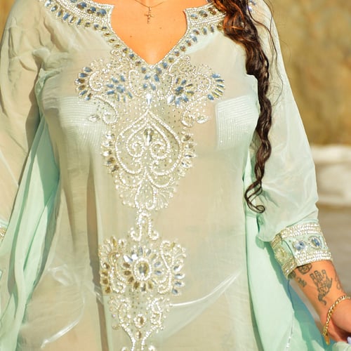 Image of BERMUDA  JEWELED KAFTAN