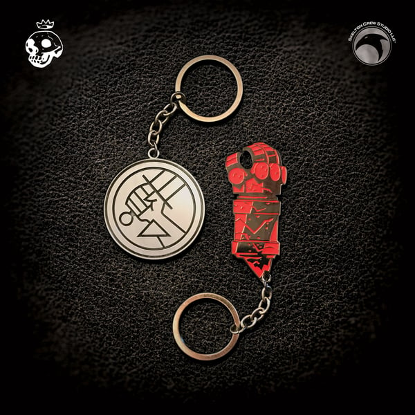 Image of Hellboy/B.P.R.D.: B.P.R.D. Logo & Right Hand of Doom key chain set!