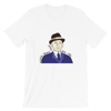 Frank Hague was a Popular Mayor and He Still is - Unisex white tshirt with Mayor Frank Hague's face