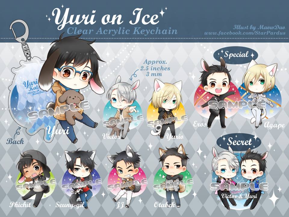 Image of Yuri!!! on Ice : Acrylic KeyChain : Mimi Series