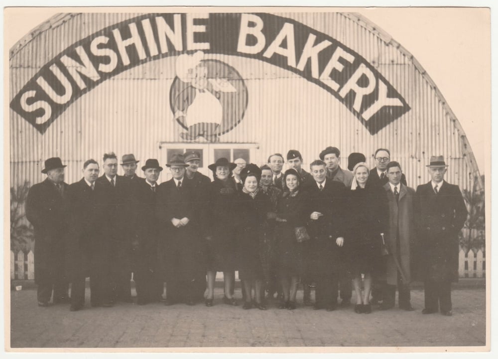 Image of Anonymous: "Sunshine Bakery" at Top Hat camp, Antwerp ca. 1945