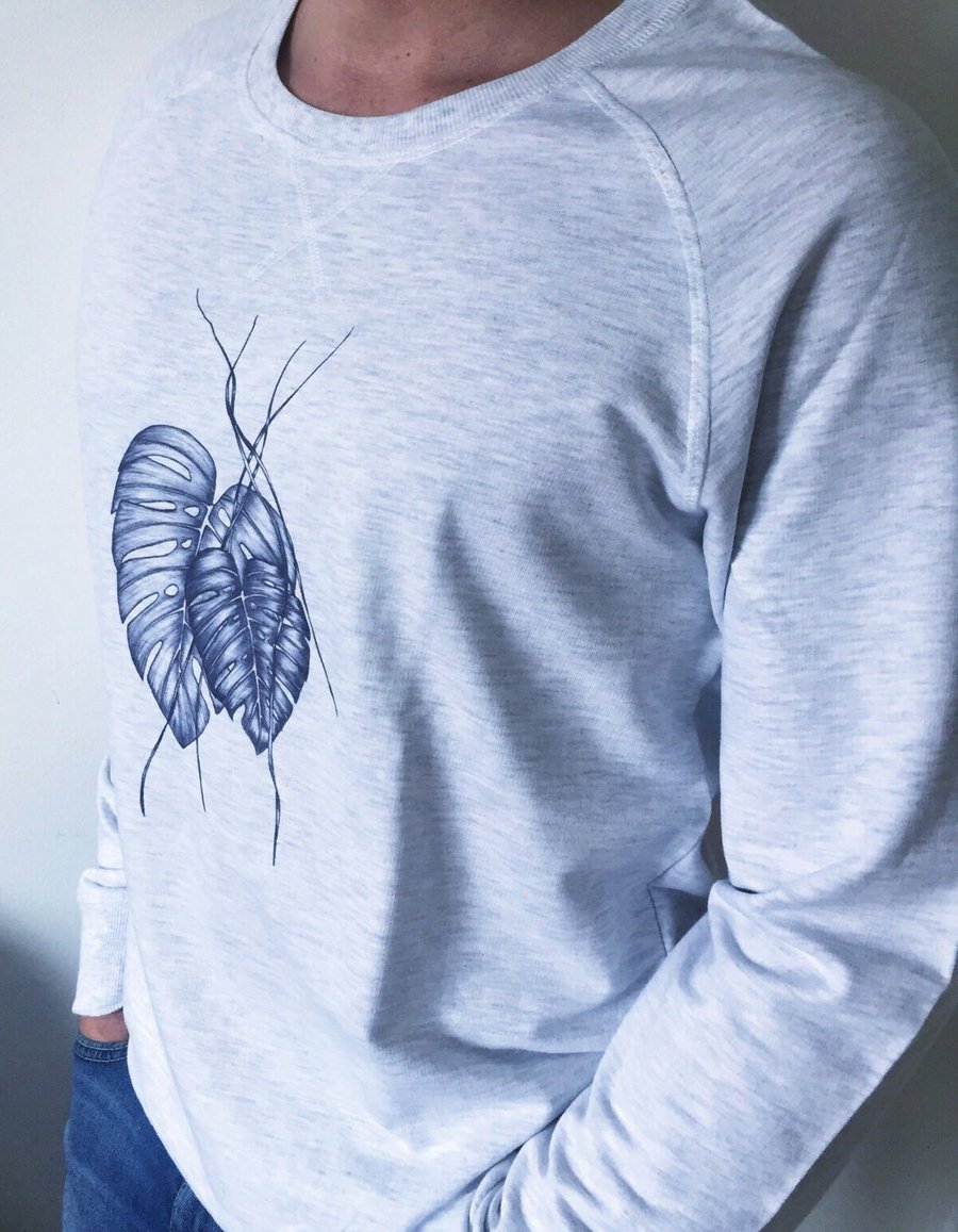 Image of Sweatshirt Unisexe - motif Monstera, Orchidée, SweetLittleDeaths 