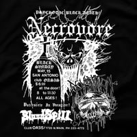 Image 2 of NECROVORE - CLUB OASIS SHOW FLYER III (WHITE PRINT)