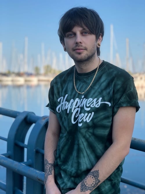 Image of Green Retro Tie-Dye T-Shirt