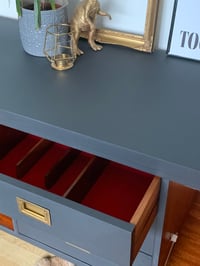 Image 2 of Dark grey Thomas & Greaves 7ft sideboard in dark grey