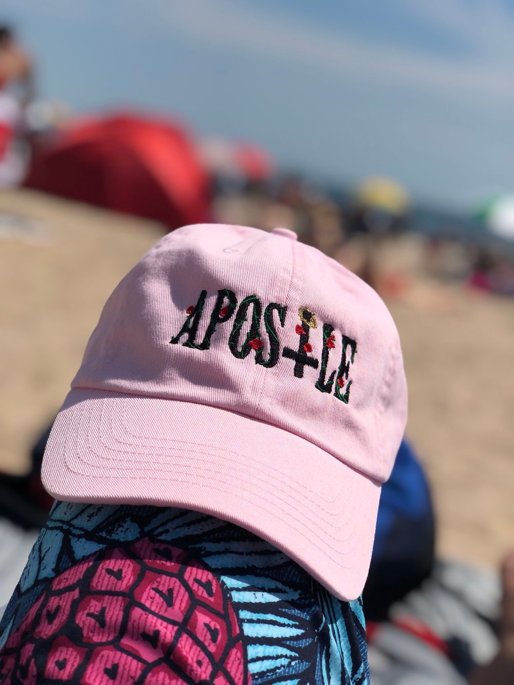 Image of Light Pink Vines Dad Hat