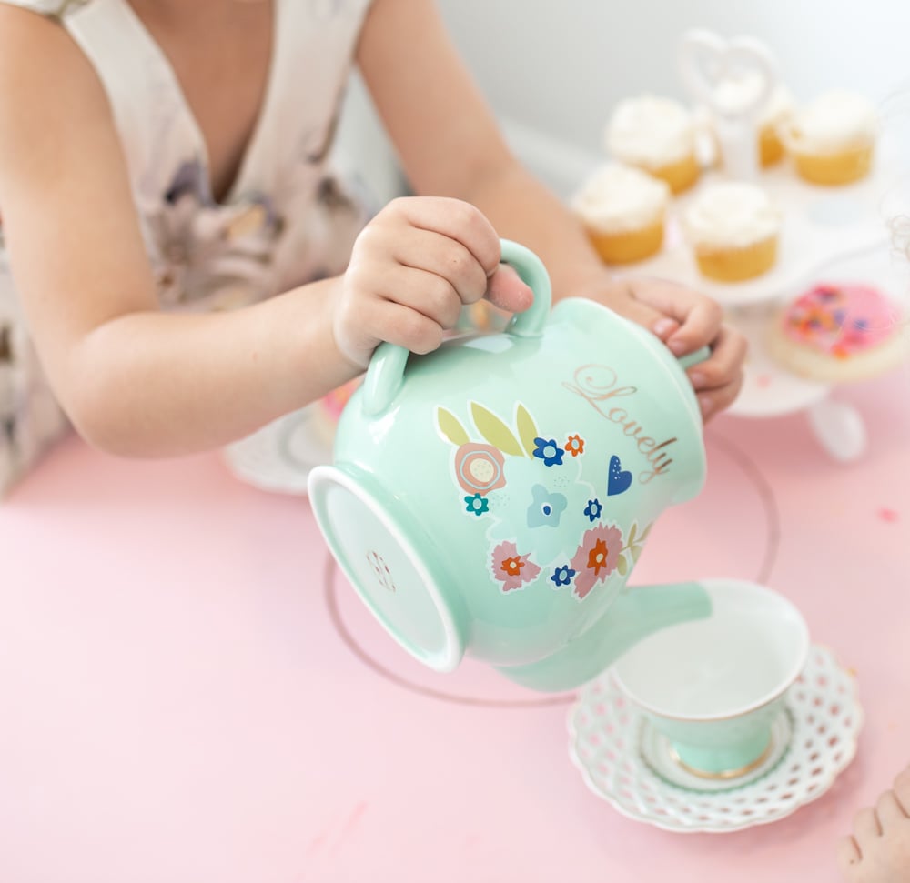 Image of Lovely Mint Tea Set