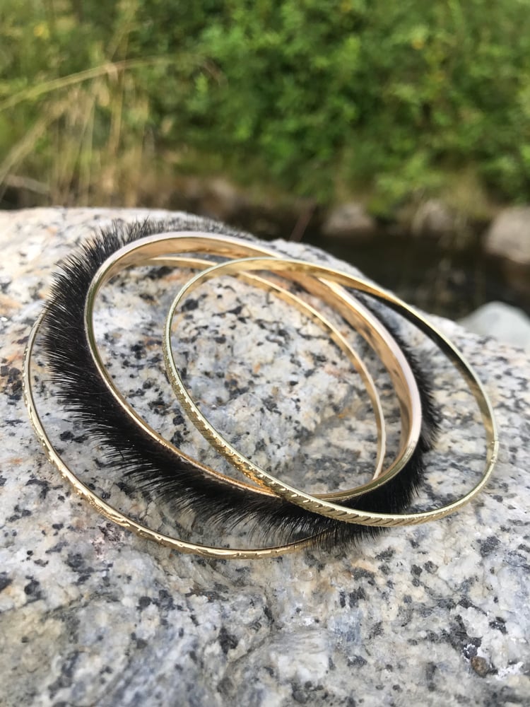 Image of Sealskin Bangles in Silver or gold