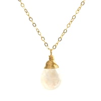Image 1 of Rainbow moonstone necklace solitaire